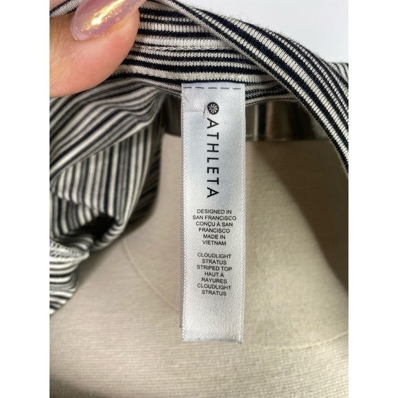 Athleta Stripped Scoop Neck Long Sleeve Top - Picture 5 of 9